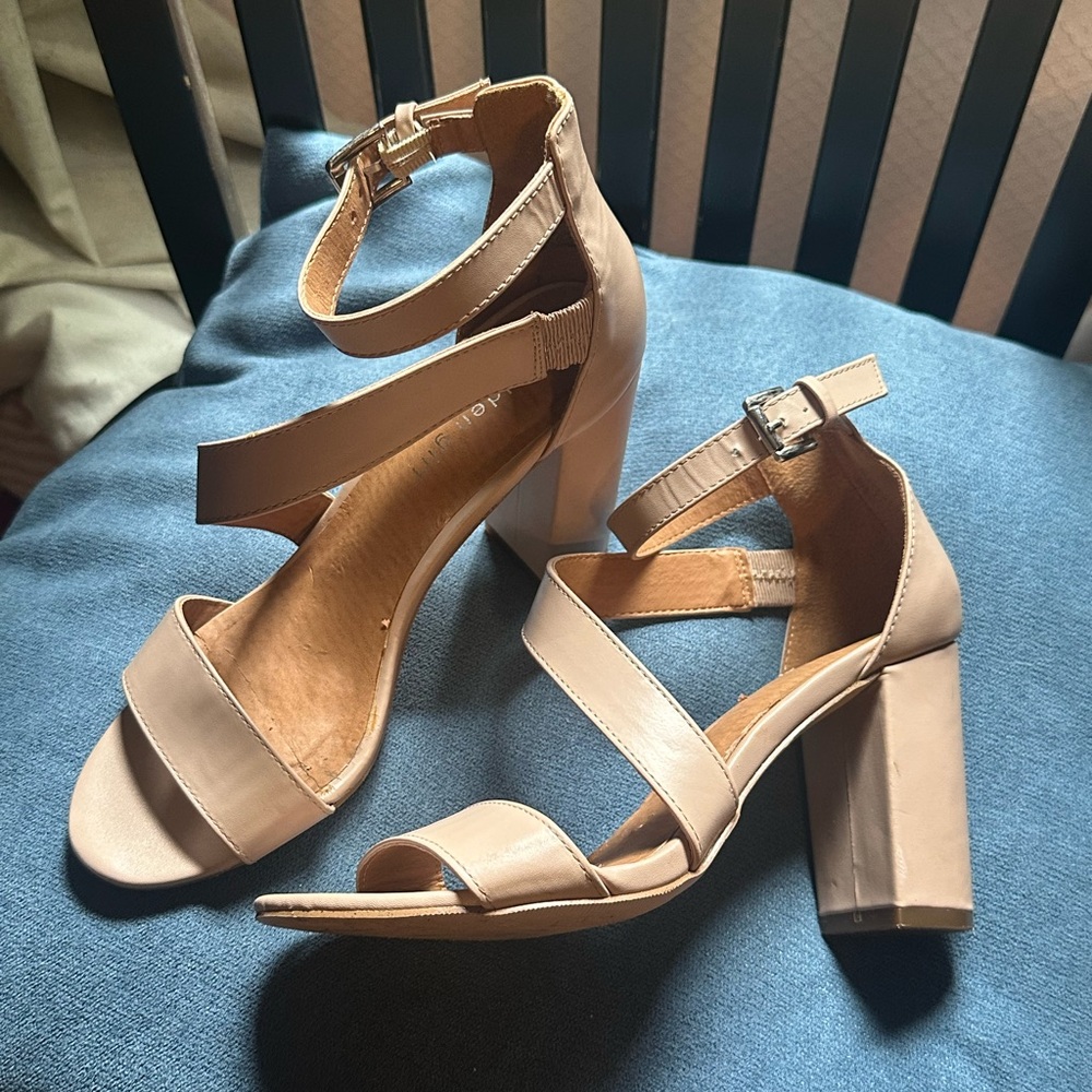 Madden Girl Nude Chunky Heel
